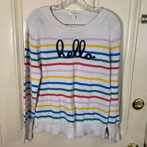 Time and Tru “hello” Striped Top